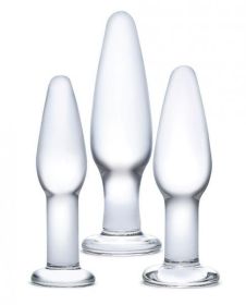 Glas 3 Piece Glass Anal Training Kit Clear